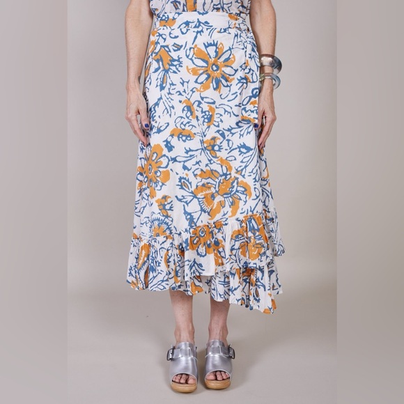 Apiece Apart Feliz Floral Midi Wrap Skirt - Picture 1 of 9